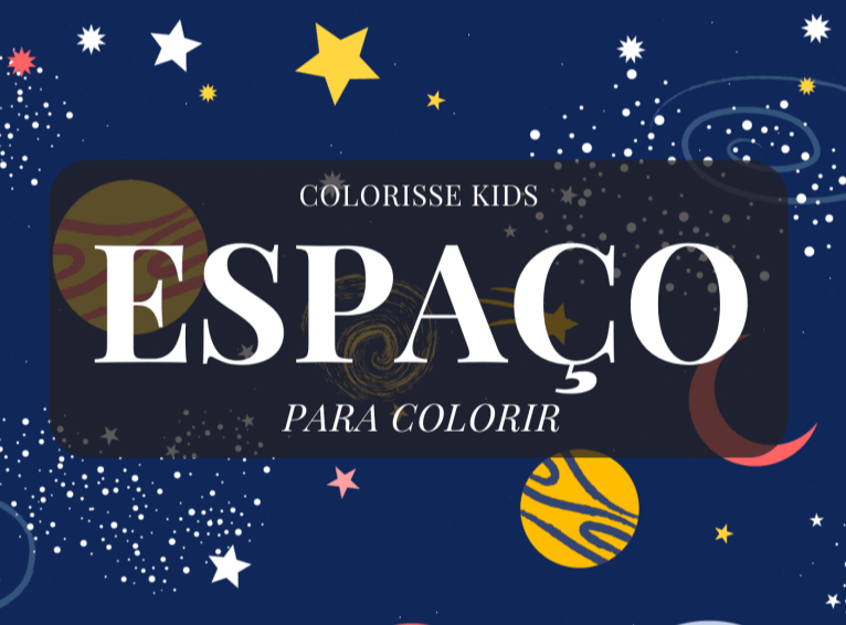 Banner da atividade de colorir Espaço da Colorisse Kids